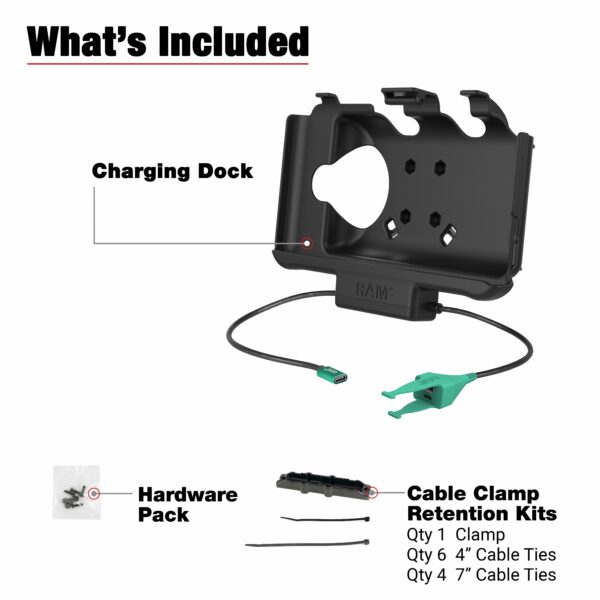 Dock alimentato USB-C RAM più dati USB-C e USB-A per Samsung Tab Active5 e 3 Ram Mounts RAM-HOL-SAM60CP-CAU - immagine 5