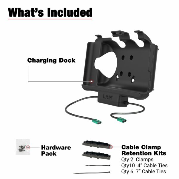 Dock alimentato USB-C RAM più dati USB-C per Samsung Tab Active5 e 3 Ram Mounts RAM-HOL-SAM60CP-CU - immagine 5