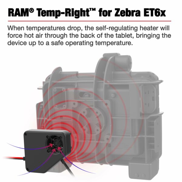 RAM Temp-Right Dock Heating Module per Zebra ET6x Ram Mounts RAM-DOCK-HEATER1-EU - immagine 4