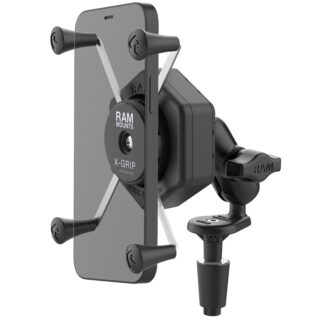 RAM X-Grip Supporto per telefono di grandi dimensioni con Vibe-Safe e base per stelo a forcella - Corto Ram Mounts RAM-B-176-A-UN10-462