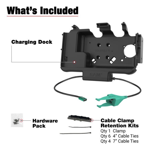 Dock modulare USB-C RAM più dati USB-C e USB-A per Samsung Tab Active5 e 3 Ram Mounts RAM-HOL-SAM60CPN-CAU - immagine 4