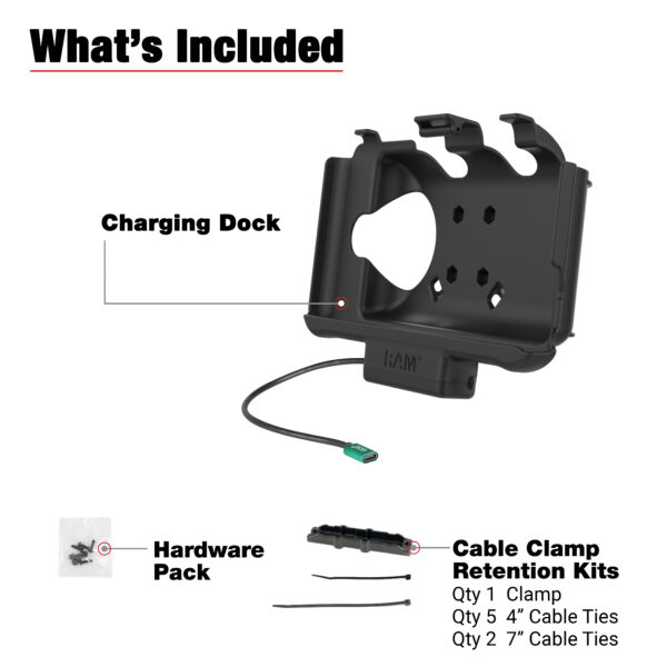Dock Ram Mounts RAM-HOL-SAM60CPU per Samsung Galaxy Tab Active2, Active3 e TAB Active5 con cavo type C - immagine 6