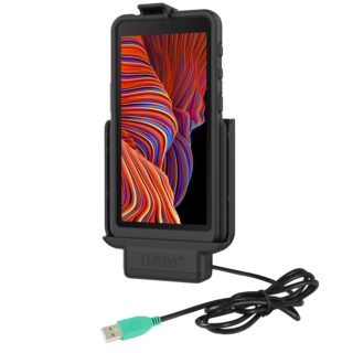 RAM EZ-Roll'r Dock Alimentato per Samsung XCover 5 con RAM Skin Ram Mounts RAM-HOL-SAM79PU