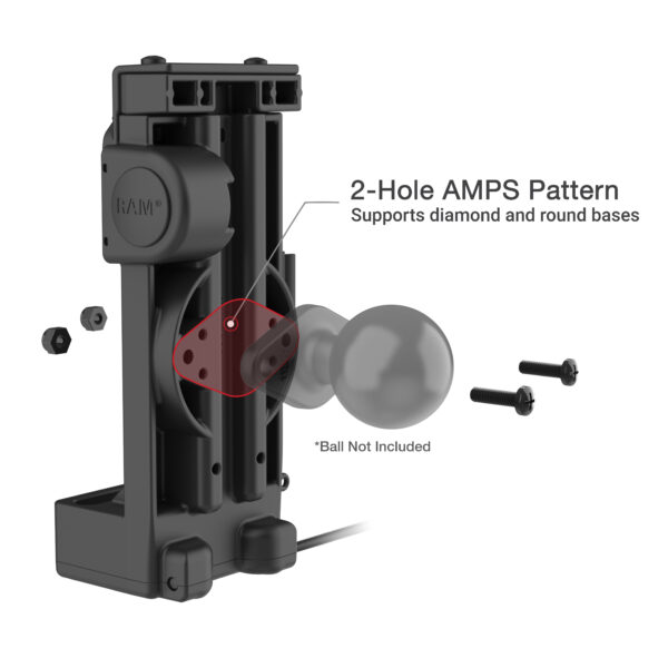 GDS Uni-Conn Dock Alimentato a Molla - Perni Riscaldati Ram Mounts RAM-GDS-DOCK-V12-U1CPHU - immagine 5