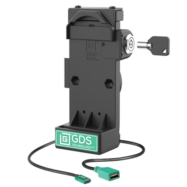 GDS Uni-Conn Locking Spring Loaded Power più Dock USB-A singolo Ram Mounts RAM-GDS-DOCKL-V12-U1CPDU