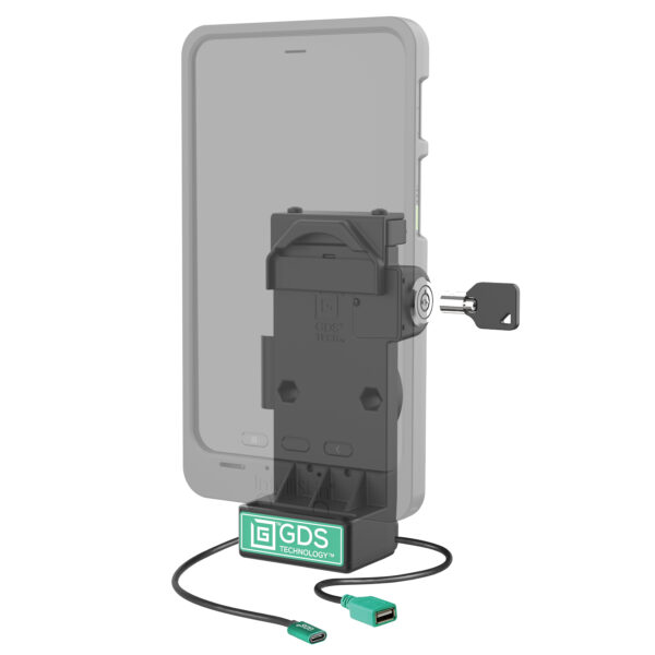 GDS Uni-Conn Locking Spring Loaded Power più Dock USB-A singolo Ram Mounts RAM-GDS-DOCKL-V12-U1CPDU - immagine 2