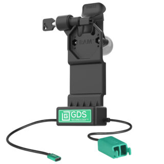 GDS Uni-Conn Alimentazione di Blocco Sinistra più Doppio Dock USB-A Ram Mounts RAM-GDS-DOCKLL-U1CD2U