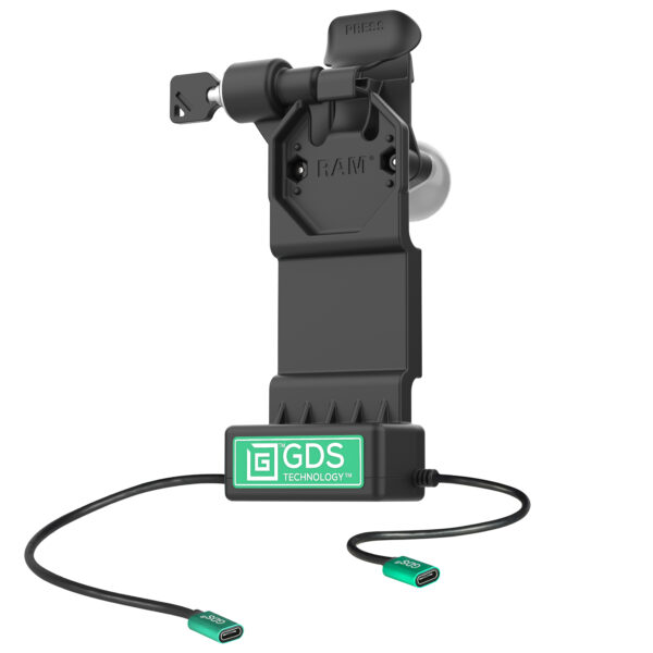 GDS Uni-Conn Sinistra Alimentazione di Blocco più Dock USB-C Singolo Ram Mounts RAM-GDS-DOCKLL-U1CP-CU