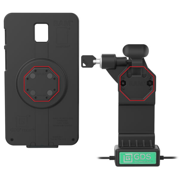 GDS Uni-Conn Sinistra Alimentazione di Blocco più Dock USB-C Singolo Ram Mounts RAM-GDS-DOCKLL-U1CP-CU - immagine 3