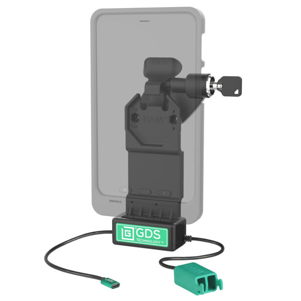 GDS Uni-Conn Alimentazione di Bloccaggio Destra più Doppio Dock USB-A Ram Mounts RAM-GDS-DOCKLR-U1CD2U - immagine 2