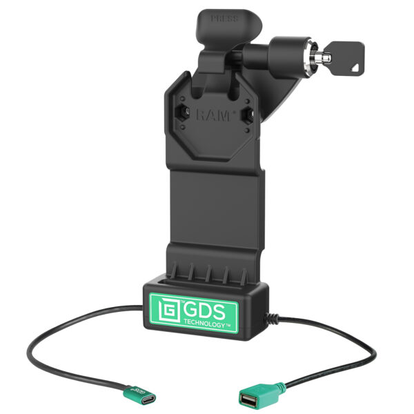 GDS Uni-Conn Alimentazione di Blocco Destra più Dock USB-A Singolo Ram Mounts RAM-GDS-DOCKLR-U1CDU