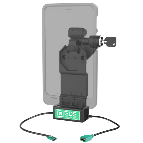 GDS Uni-Conn Alimentazione di Blocco Destra più Dock USB-A Singolo Ram Mounts RAM-GDS-DOCKLR-U1CDU - immagine 2