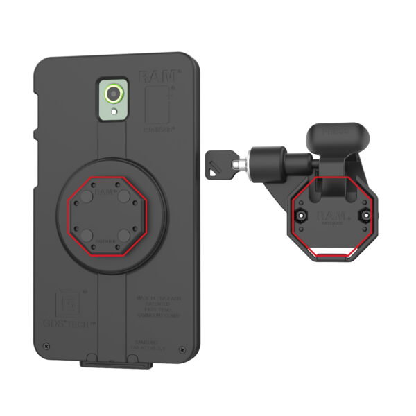 RAM Supporto di Bloccaggio Sinistro per Tablet con Pulsante GDS Uni-Conn Ram Mounts RAM-HOL-U1LLU - immagine 4