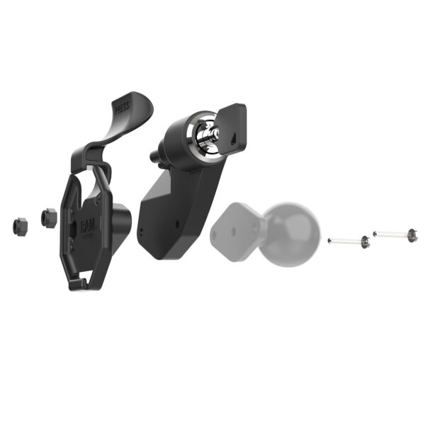RAM Supporto di Bloccaggio Destro per Tablet con Pulsante GDS Uni-Conn Ram Mounts RAM-HOL-U1LRU - immagine 2