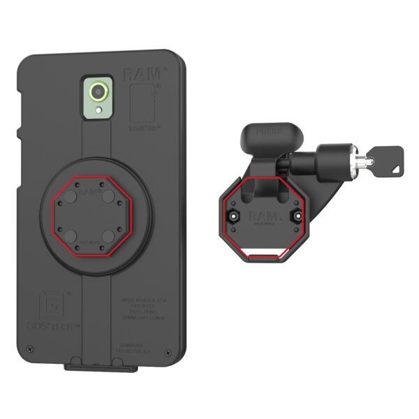 RAM Supporto di Bloccaggio Destro per Tablet con Pulsante GDS Uni-Conn Ram Mounts RAM-HOL-U1LRU - immagine 4