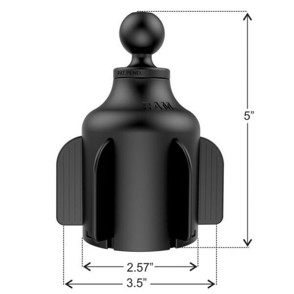 Supporto per telefonino con display oltre 6" con base porta bicchieri/lattine Ram Mounts RAP-B-299-4-PD4U - immagine 3