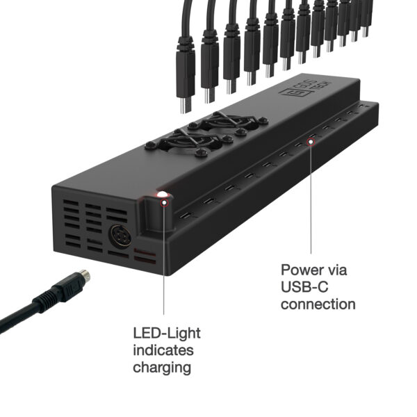 GDS Caricabatterie da parete GDS 12 porte 300W USB-C Power Delivery Ram Mounts RAM-GDS-CHARGE-USBC-12 - immagine 2