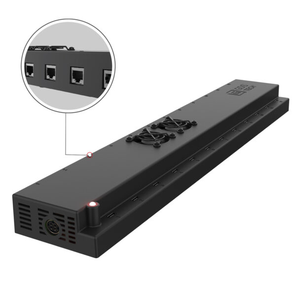 GDS 12 porte 300W USB-C più RJ45 Power Delivery Caricatore da parete Ram Mounts RAM-GDS-CHARGE-USBC-RJ45-12