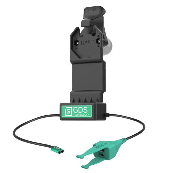 Dock alimentato GDS Uni-Conn con doppia USB-A e USB-C dati Ram Mounts RAM-GDS-DOCK-U1CP-CAU
