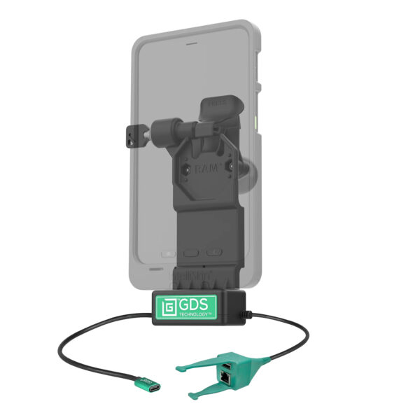 GDS Uni-Conn Dock Alimentato con Blocco Sinistro con USB-A e RJ45 Dati Ram Mounts RAM-GDS-DOCKLL-U1CP-RJ45AU - immagine 2