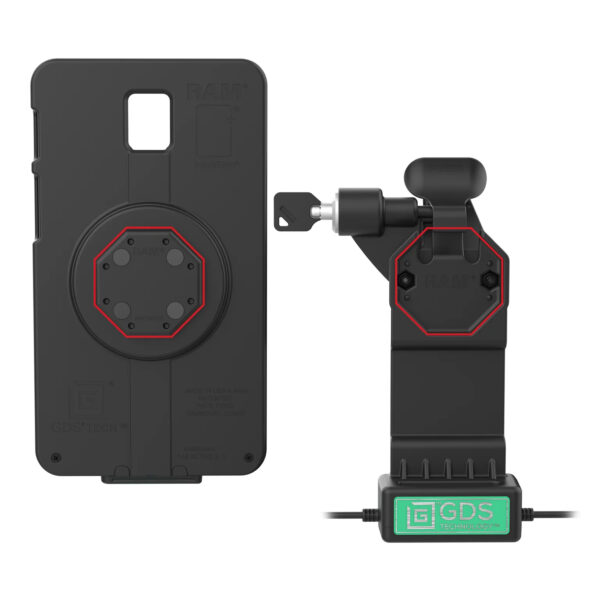 GDS Uni-Conn Dock Alimentato con Blocco Sinistro con USB-A e RJ45 Dati Ram Mounts RAM-GDS-DOCKLL-U1CP-RJ45AU - immagine 3
