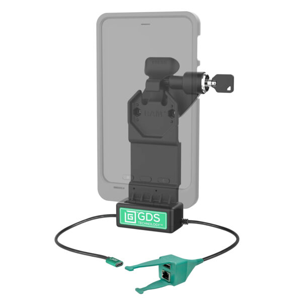 GDS Uni-Conn Dock Alimentato con Blocco Destro con USB-A e RJ45 Dati Ram Mounts RAM-GDS-DOCKLR-U1CP-RJ45AU - immagine 2