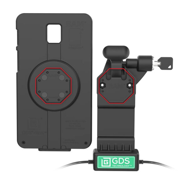 GDS Uni-Conn Dock Alimentato con Blocco Destro con USB-A e RJ45 Dati Ram Mounts RAM-GDS-DOCKLR-U1CP-RJ45AU - immagine 3