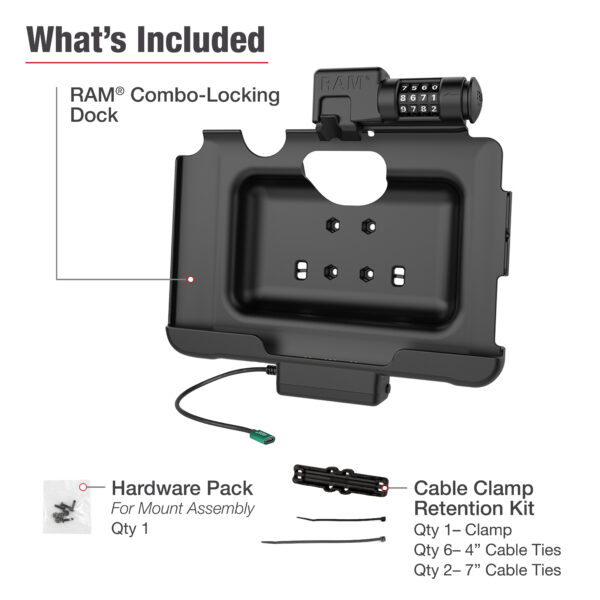 RAM Dock USB-C con blocco combinato per Tab Active4 Pro e Tab Active Pro Ram Mounts RAM-HOL-SAM57CPCLU - immagine 6