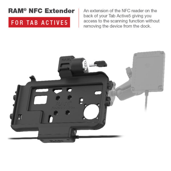 Dock a basso profilo USB-C RAM più dati USB-A e RJ45 per Tab Active5 e 3 Ram Mounts RAM-HOL-SAM58CPKLT-RJ45AU - immagine 5