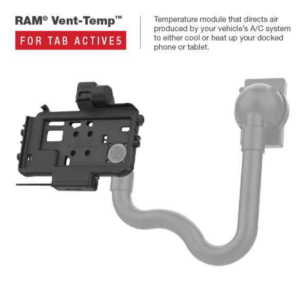RAM Dock alimentato USB-C a basso profilo per Tab Active5 e 3 Ram Mounts RAM-HOL-SAM58CPTU - immagine 4