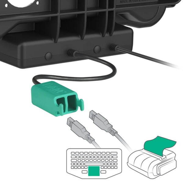 Alimentazione di blocco RAM più doppio dock USB per Honeywell ScanPal EDA10A Ram Mounts RAM-HOL-HON11PD2KLU - immagine 5