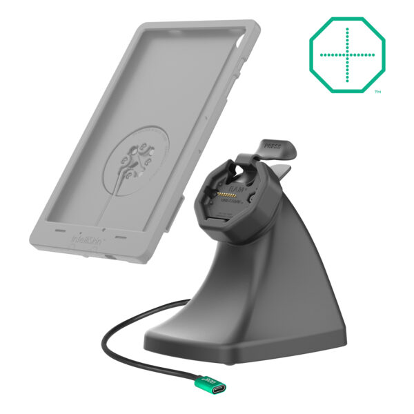 GDS Uni-Conn Alimentato Snap-In Kiosk Dock con USB-C Ram Mounts RAM-GDS-DOCK-D10K-U3-C - immagine 2