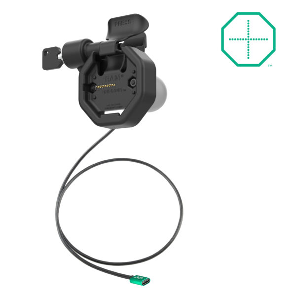 GDS Uni-Conn Dock Snap-In Blocco Sinistro Alimentato con Connettore USB-C Ram Mounts RAM-GDS-DOCKLL-U3CPU