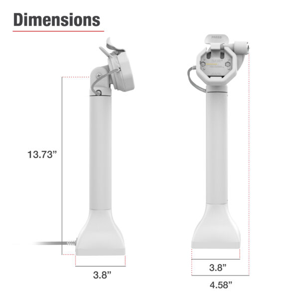 GDS Uni-Conn alimentato 14 "Docking Pedestal Dock con PoE - Grigio Ram Mounts RAM-GDS-DOCKLR-D11-14-U3E-GRY - immagine 4