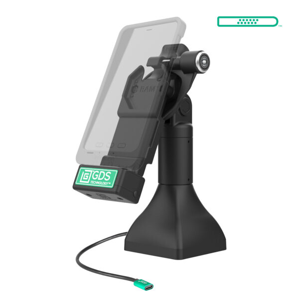 GDS Uni-Conn 7" Docking Pedestal Dock con USB-C Ram Mounts RAM-GDS-DOCKLR-D11-7-U1C - immagine 2