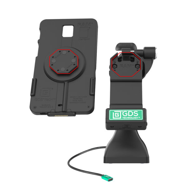 GDS Uni-Conn 7" Docking Pedestal Dock con USB-C Ram Mounts RAM-GDS-DOCKLR-D11-7-U1C - immagine 4