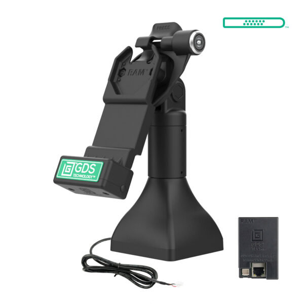 GDS Uni-Conn 7" Docking Pedestal Dock con PoE Ram Mounts RAM-GDS-DOCKLR-D11-7-U1E