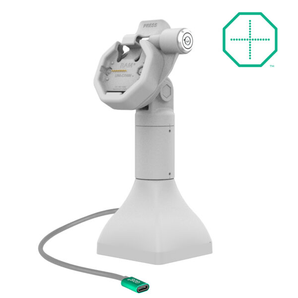GDS Uni-Conn alimentato 7 "con piedistallo di bloccaggio con USB-C - grigio Ram Mounts RAM-GDS-DOCKLR-D11-7-U3C-GRY