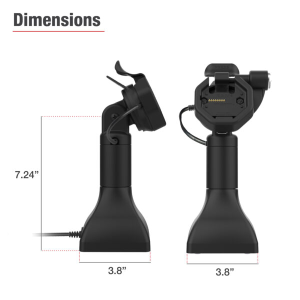 GDS Uni-Conn Powered 7" Docking Pedestal Dock con USB-C Ram Mounts RAM-GDS-DOCKLR-D11-7-U3C - immagine 4