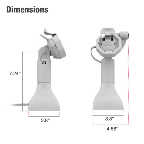 GDS Uni-Conn alimentato 7 "blocco piedistallo dock con PoE - grigio Ram Mounts RAM-GDS-DOCKLR-D11-7-U3E-GRY - immagine 4