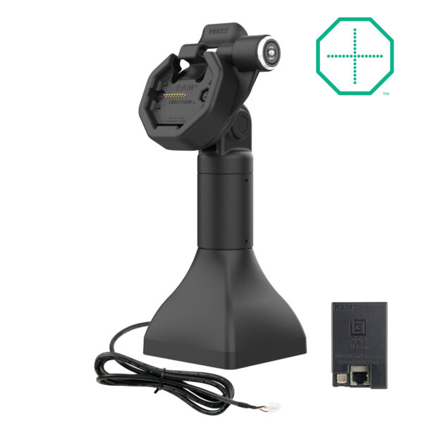 GDS Uni-Conn Powered 7" Docking Pedestal Dock con PoE Ram Mounts RAM-GDS-DOCKLR-D11-7-U3E