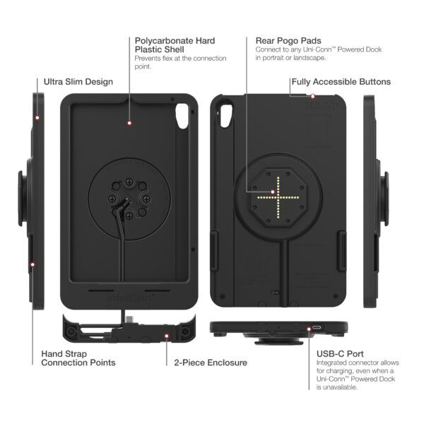 IntelliSkin thin-case per iPad mini (A17 Pro) e mini 6 Pogo Pad posteriori Ram Mounts RAM-GDS-SKIN-AP36-TCB - immagine 5