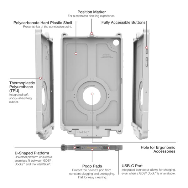 IntelliSkin Next Gen per Samsung Tab A9più - Grigio Ram Mounts RAM-GDS-SKIN-SAM88-NG-GRY - immagine 6