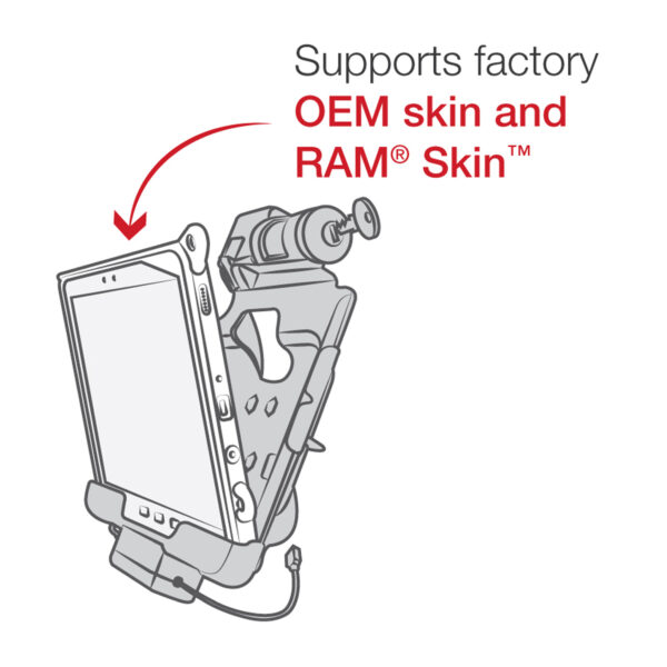 RAM Blocco Chiave Alimentazione più Data Dock per Tab Active4 Pro e Tab Active Pro Ram Mounts RAM-HOL-SAM57CPKL-1AU - immagine 6