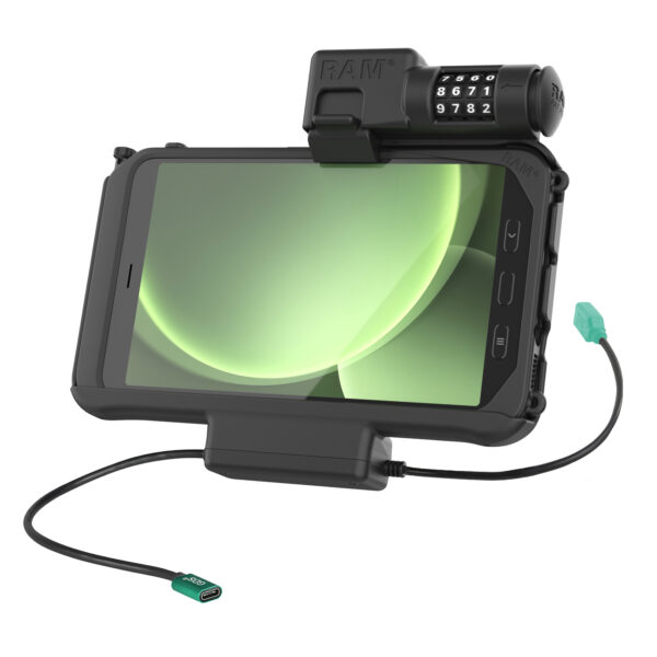 RAM Combo Blocco Alimentazione più Data Dock per Samsung Tab Active5 e 3 Ram Mounts RAM-HOL-SAM58CPCL-1AU
