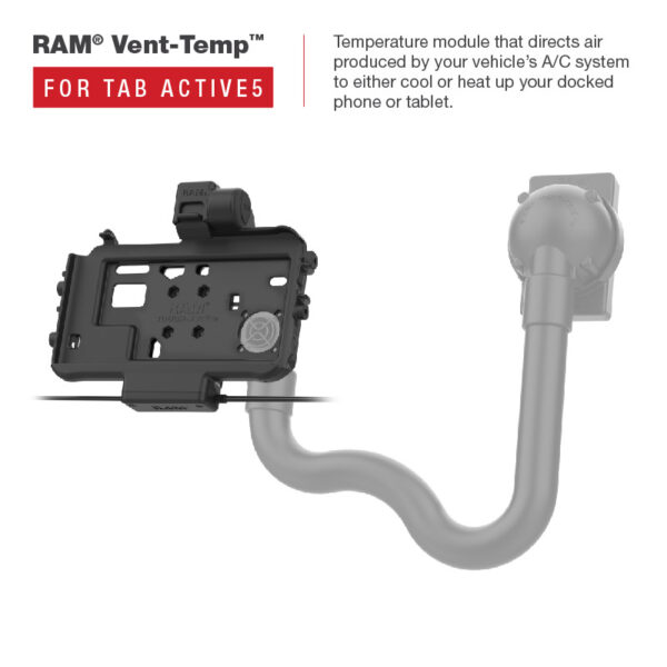 RAM Low-Profile Power più Dock USB singolo per Tab Active5 e 3 Ram Mounts RAM-HOL-SAM58CPT-1AU - immagine 4