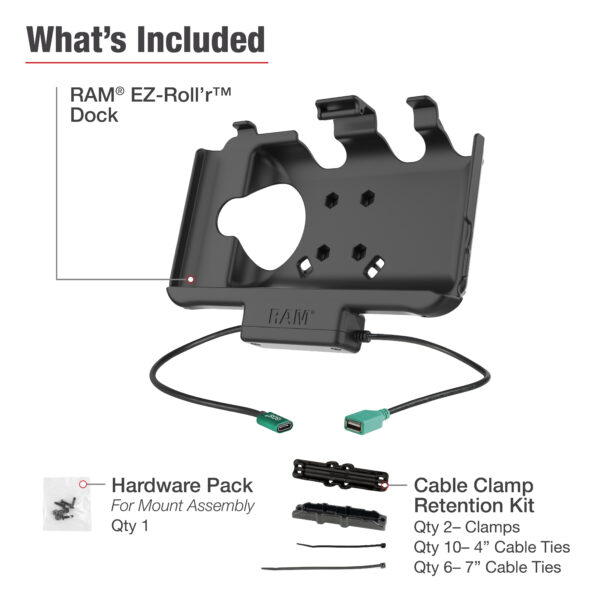 RAM EZ-Roll'r Alimentazione più Dock Dati Samsung Tab Active5 e 3 Ram Mounts RAM-HOL-SAM60CP-1AU - immagine 6