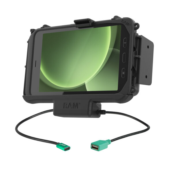 RAM EZ-Roll'r Alimentazione Modulare più Dock USB Singolo Samsung Tab Active5 e 3 Ram Mounts RAM-HOL-SAM60CPN-1AU