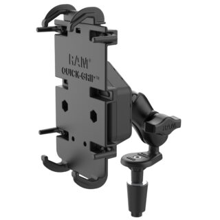 Supporto per telefonino con Vibe-Safe e base con stelo a forcella Ram Mounts RAM-B-176-A-PD4-462