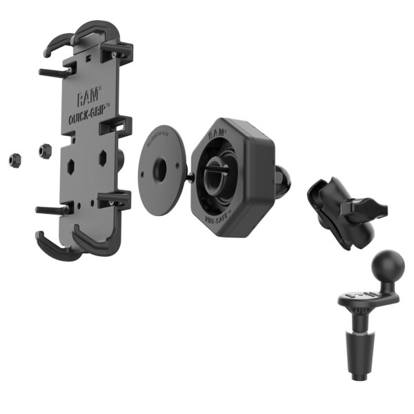 Supporto per telefonino con Vibe-Safe e base con stelo a forcella Ram Mounts RAM-B-176-A-PD4-462 - immagine 3